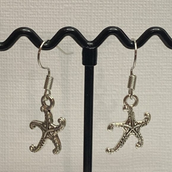 Starfish Earrings, Gift Idea, Nautical Jewelry, Beach Earrings, Nautical Earring - Picture 5 of 5